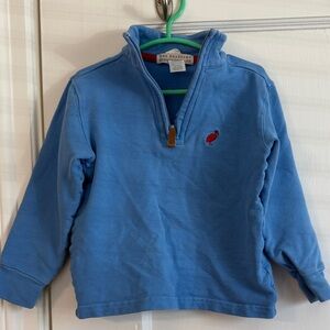 Beaufort Bonnet Company Kids Blue Quarter-Zip Sweatshirt